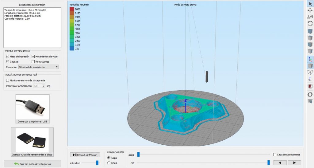 Loncheado con slicer Simplify 3D