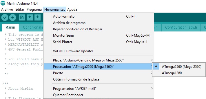 Marlin - Arduino Procesador