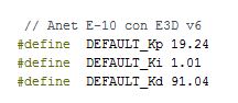 Marlin - PID Settings