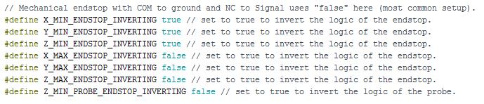 Marlin - inverting endstops