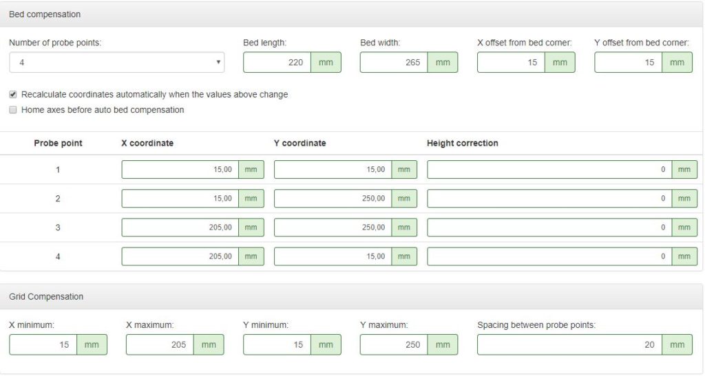 Compensation - Duet WiFi